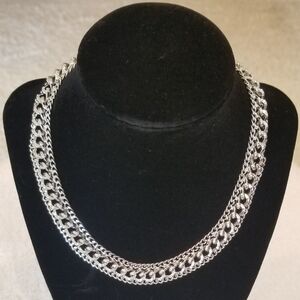 Vintage Sarah Coventry Signed Cascade Elegant Silver Chocker Necklace
